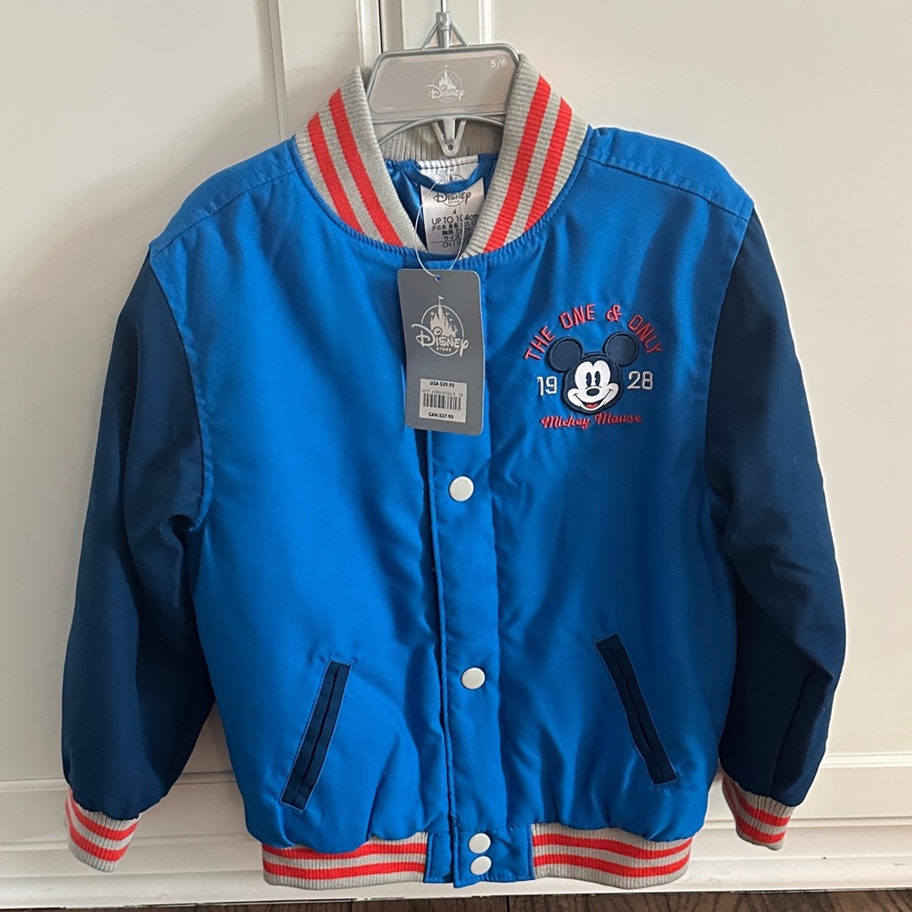 Disney Kids Blue and Navy Mickey Mouse Puffer Jacket